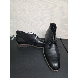 Moretti Black Label Men's SZ 13 D Glen Ankle Boot Leather Chelsea Black Lace Up